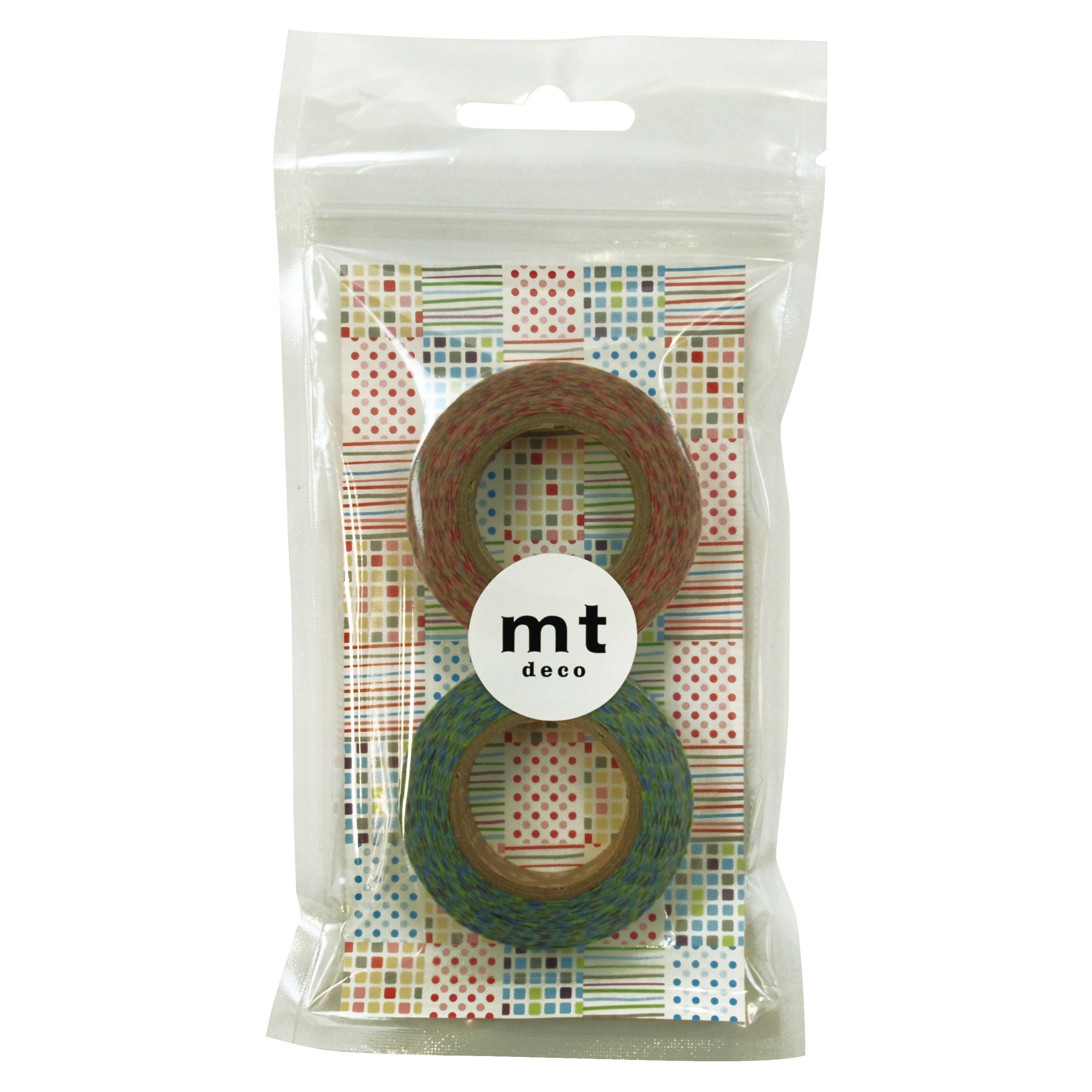 Amazon | mt マスキングテープ 2P【タイル・レッド×ブルー】 MT02D045